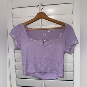Pacsun Purple Lace Top